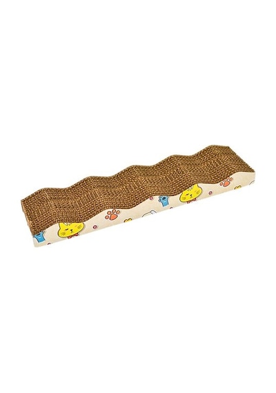 Wavy Karton Kedi Tırmalama Kedi Desenli