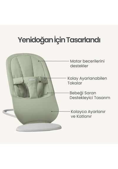 Babybjörn Begin Ana Kucağı Woven Light Green