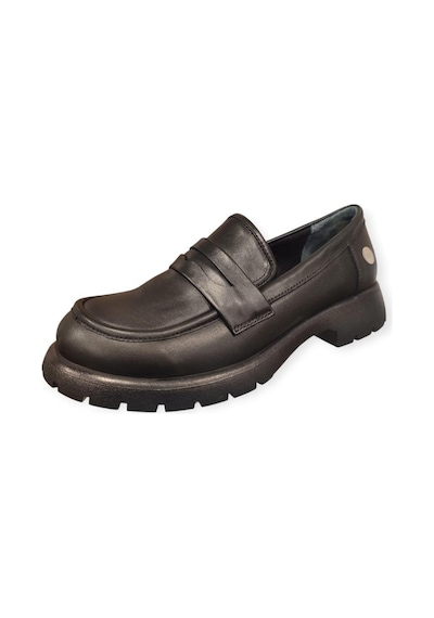 Mammamia D25ka-795 Kadın Loafer Deri Ayakkabı Siyah