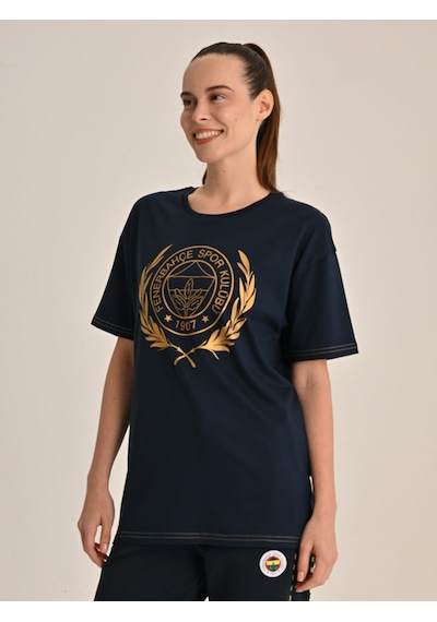 Fenerbahçe Kadın Kolej Gold Çelenk Tshırt Fb Laci Yeni