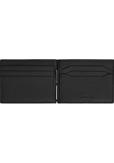 Mont Blanc Montblanc Grain Deri Para Klipsli 6 Bölmeli Cüzdan 221402 Siyah