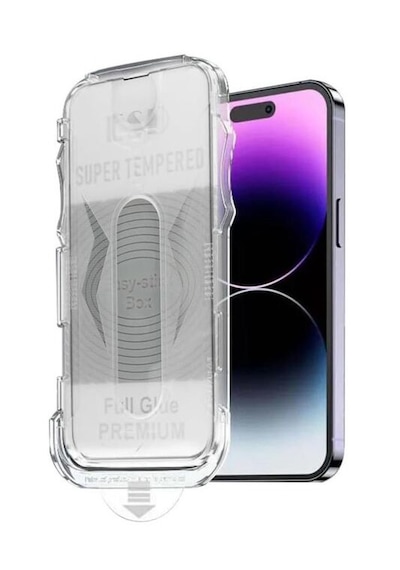 Apple Uyumlu   iPhone 16 Pro Kolay Uygulama Aparatlı 9h Hd Ekran Koruyucu