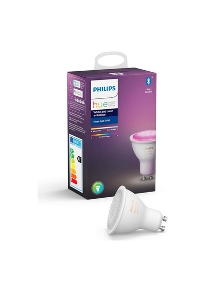 Philips Hue Tek Akıllı Ampul GU10 Beyaz ve Renkli Ambiyans - 929001953101