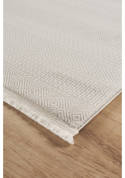 Mariesse Home Jasmine Serisi Bambu Dokulu Modern Sık Dokuma Koridor Kesme Yolluk Dokuma Makine Halısı Babil E505 Krem