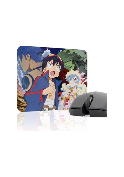 Gurren Lagann Kaymaz Dikişli Kauçuk Oyuncu Mousepad V3 - 22x18 Gaming Mouse Pad Fare Altlığı