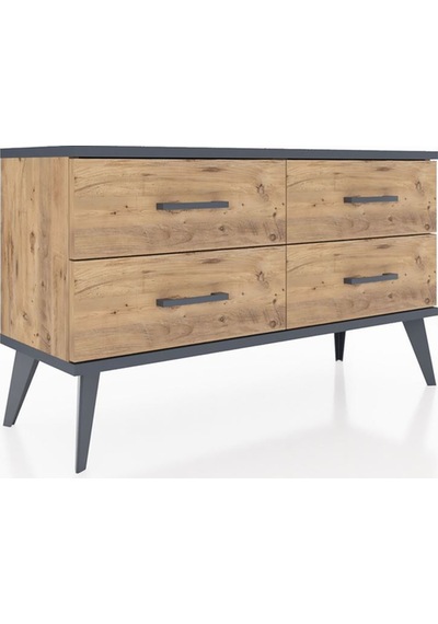 Arges Şifonyer 4 Raflı 88x30x48 Çam-antrasit/çam Antrasit/çam Arges Şifonyer 4 Raflı 88x30x48 Çam-antrasit/çam Antrasit/çam