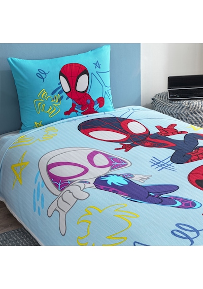 Taç Lisanslı Spidey Amazing Teamtek Kişilik Pamuk Pike Takımı 000000001000049938 Çok Renkli