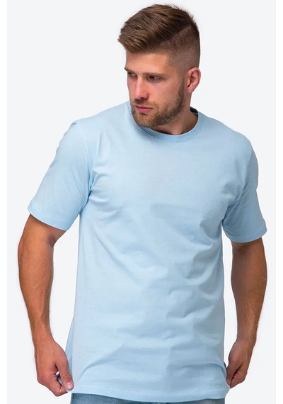 Uyguntarz Unisex Pamuklu Oversize Basic Tshirt Bebe Mavisi