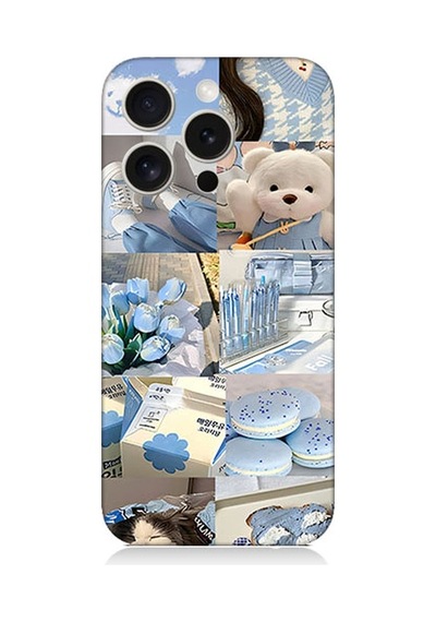 Apple Uyumlu iPhone 15 Pro Max Mavi Oyuncaklar Desenli Silikon Kılıf Silikon
