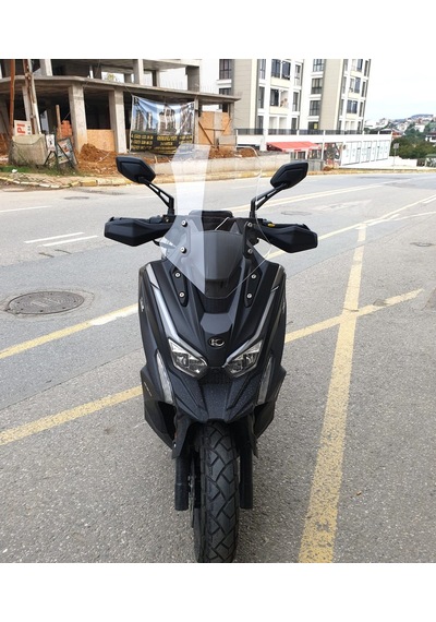 Motocam Kymco Dtx 250 Ön Cam 2021-2026 Model 55cm Şeffaf Renkli 4mm Orta Boylu