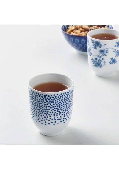 Ikea Entusıasm 4'lı Meşrubat Bardağı 220 Ml Beyaz Mavi Beyaz - Mavi