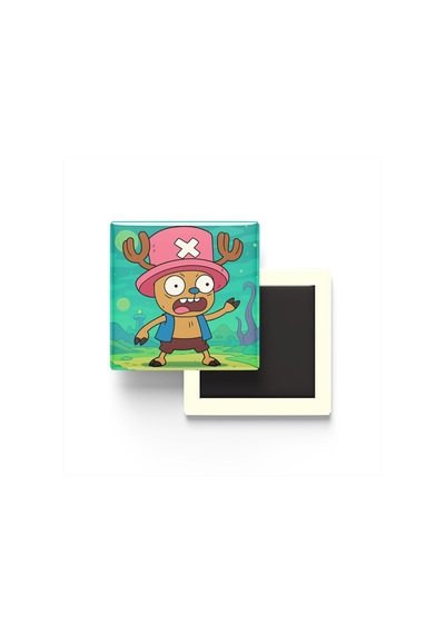 Tony Tony Chopper - 9x9 Cm Baskılı Kare Buzdolap Magneti