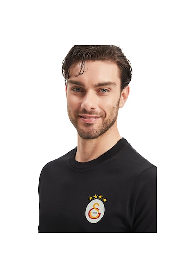 Galatasaray Lisanslı Siyah Basic T-shirt Gs Siyah Basic Ahşap Kutulu SIYAH Siyah