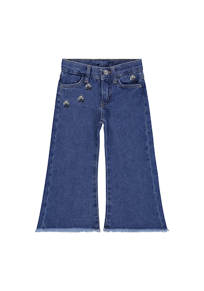 Civil Girls Çiçek Nakışlı 2-5 Yaş Pantolon - Mavi