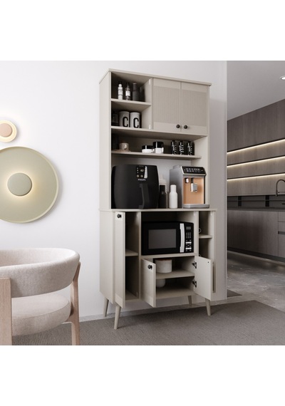 Melura Kahve Köşesi 90 Cm %100 Mdf Çok Amaçlı Dolap Kumtaşı Melura Kahve Köşesi 90 Cm %100 Mdf Çok Amaçlı Dolap Kumtaşı
