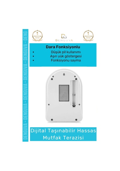 Terazi 10kg Kapasite Dijital Lcd Ekranlı Sayma Fonksiyonlu Dara Modlu Hassas Mutfak Terazisi Çok Renkli