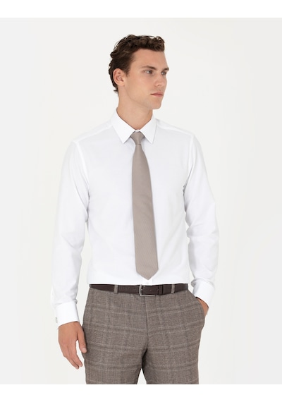Pierre Cardin Erkek Beyaz Gömlek Basic 50277780-vr013 Beyaz