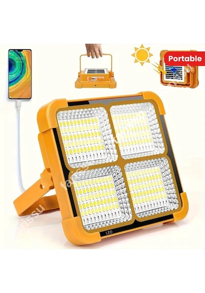Solar Panelli Çakar Özellikli Dış Mekan Aydınlatmasına Uygun Projektör
