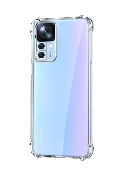 Xiaomi Mi 12t Pro Kılıf Sararmaz Kenarları Yumuşak Anti Şok Şeffaf Silikon Kapak Şeffaf