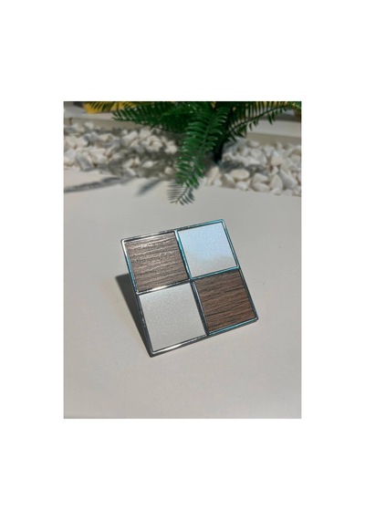 Dama Kare Metal Kulp 32mm Ceviz Krom Beyaz Dolap Kapak Tv Ünite Modern Çekmece Mobilya Komodin Konsol Gümüş
