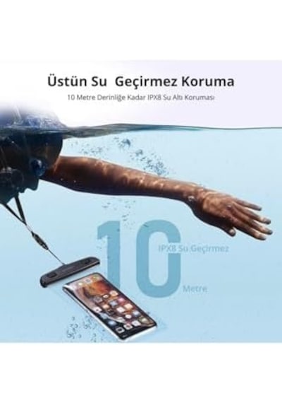 Su Geçirmez Telefon Kılıfı Şeffaf -