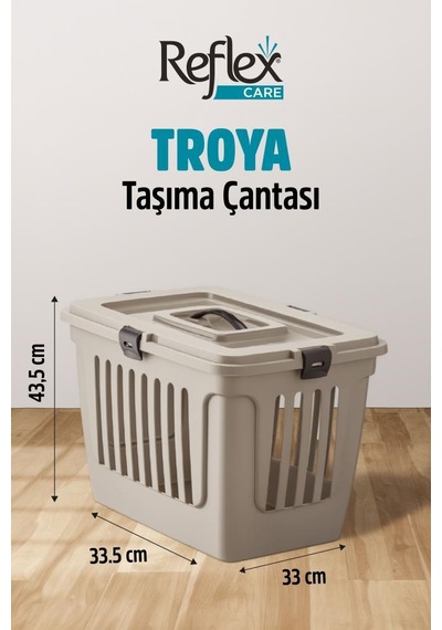 Reflex Care Troya Kedi Ve Köpek Taşıma Çantası Bej 49,5 X 33,5 X 33 Cm