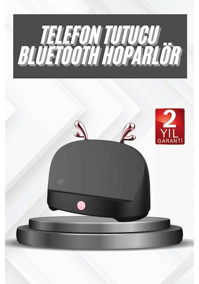 Kablosuz Bluetooth Hoparlör Telefon Koyma Özelliği Yüksek Ses Kaliteli Siyah