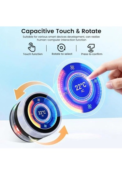 Crowpanel 1.28 İnç Hmı Rotary Esp32 Yuvarlak Ekran
