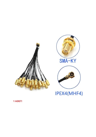 10cm Sma Dişi Ipex4 Mhf4 Rf Bağlantı Kablosu Sma Dişi Soket To Altın Kaplama Konnektör Koaksiyel Ka