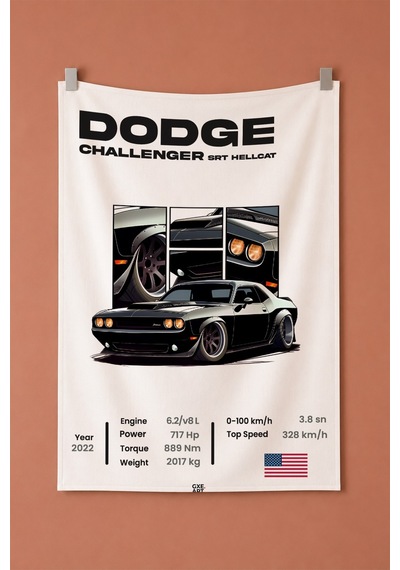 Challanger Srt Dekoratif Duvar Örtüsü Duvar Halısı Reaste