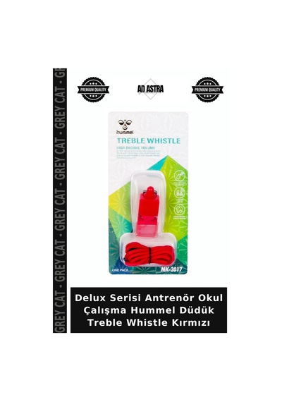Delux Serisi Antrenör Okul Çalışma Hummel Düdük Treble Whistle Kırmızı