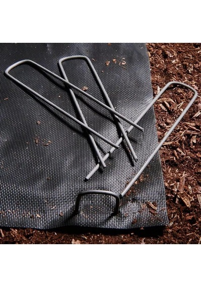 50 Adet Sera Taban Örtüsü Çivisi Ve Malç Örtüsü Kazığı 15 Cm Uzunluk 4 Mm Kalınlık - Galvanizli Yer Örtüsü Ve Çim Pimi Agro Tekstil Ve Bahçe Sabitleme Çivisi