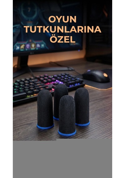 Hassas Kontrol İçin Dayanıklı Oyuncu Parmaklık Eldiven 4'lü Set