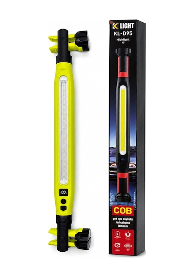 K Light Kl-d95 Çok Amaçlı Led Çalışma Lambası 52.5cm 4 Fonksiyon Renkli 360 Dönebilen Gövde Işıldak Diğer