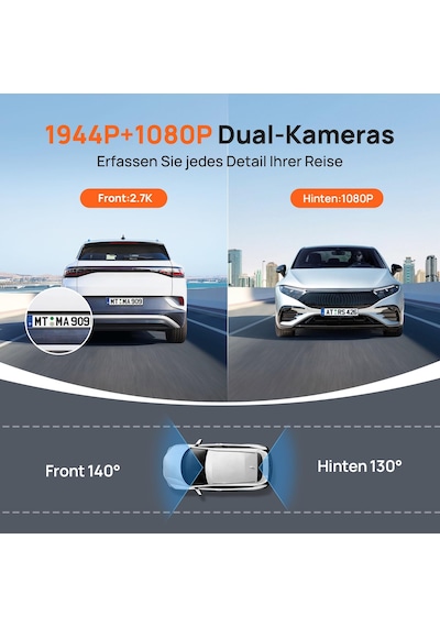 70mai Araç Kamerası Araç Ön Arka A510, 2.7k 1944p+1080p Araç Kamerası Starvıs 2 Çift Hdr Gece Görüşü, Park İzleme Özellikli Araç Kameraları, Gps, G-sensor, Adas, Döngü Kayıt,64 Gb Sd Kart