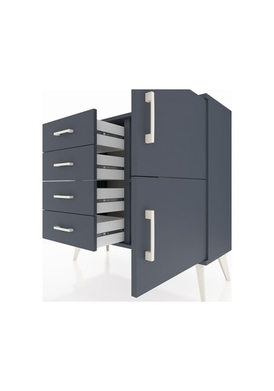 Arges Şifonyer Tek Raflı 4 Çekmeceli 2 Kapaklı 88x30x80 Antrasit-antrasit Antrasit Arges Şifonyer Tek Raflı 4 Çekmeceli 2 Kapaklı 88x30x80 Antrasit-antrasit Antrasit