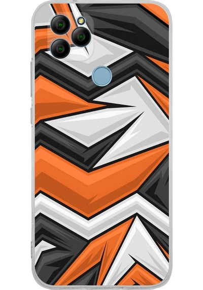 General Mobile Gm 21 Uyumlu Kamera Korumalı Grafiti Tasarımlı Şeffaf Kılıf Şeffaf