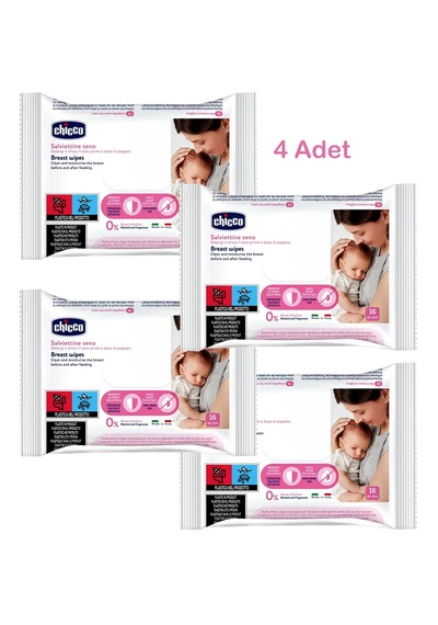 Chicco Göğüs Temizleme Mendili 16 Adet 4 Paket