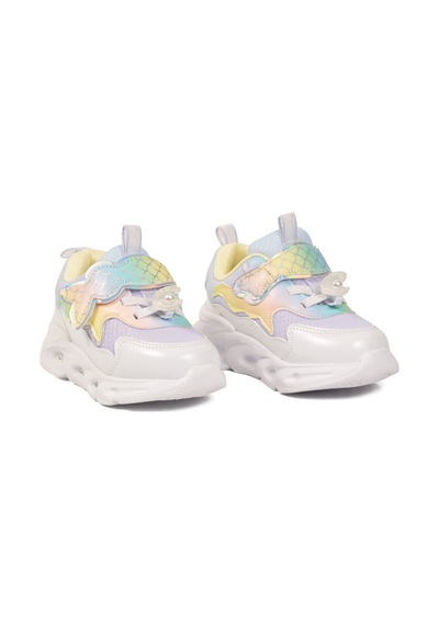 Cool Lila Cırtlı Işıklı Anatomik Bebek Spor Ayakkabı Sneaker Aria B