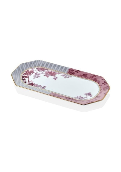 Lamedore Tea Delight 25 Cm Kayık Tabak Pink Regency Damask 1 Adet