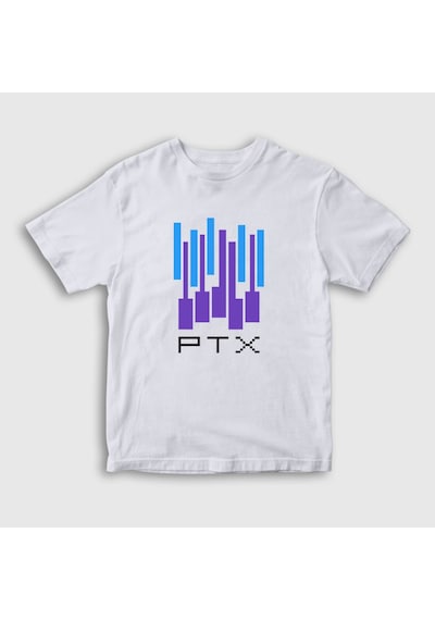 Presmono Unisex Çocuk Ptx Pentatonix T-shirt Beyaz
