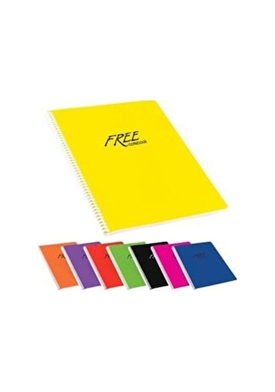 Keskin Color Spiralli Defter Free Plastik Kapak Kareli 240 Yp A4