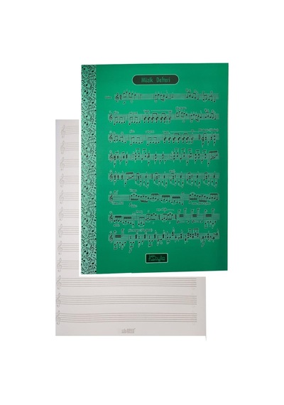 Müzik Defteri A4 40 Yaprak Plastik Kapak 1 Adet Sol Anahtarlı Pp Kapak Müzik Defteri 21x29.7 Cm 12 Sütunlu