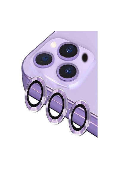İletişim Apple iPhone Uyumlu 14 Pro Alüminyum Alaşım Temperli Cam Kamera Lens Koruyucu - Lila Sku: Zeusb0bfc2n1qp -