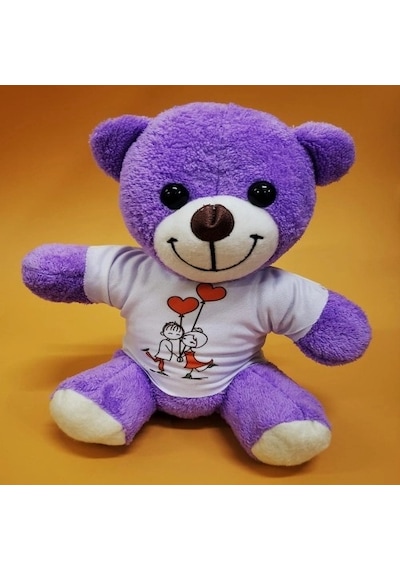 Zenviya21 Tişörtlü Peluş Oyuncak Ayı Zenya785 Çok Renkli