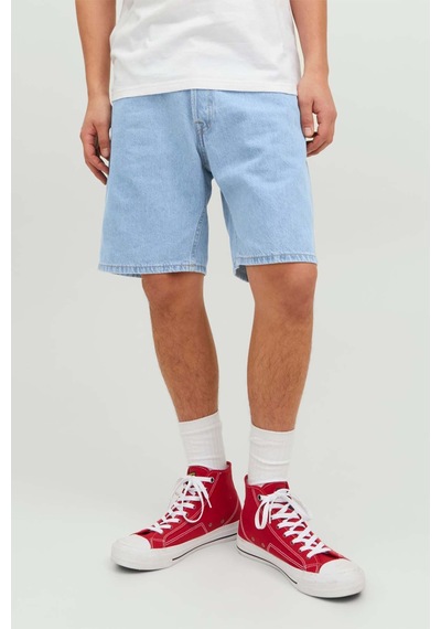 Jack & Jones Erkek Relaxed Fit Düz Denim Kot Şort - 12223606 001