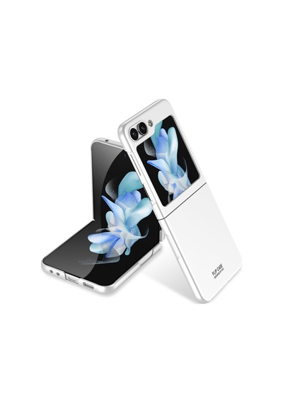 Samsung Uyumlu Galaxy Z Flip 5 Kılıf Zore Sert Kıpta Kapak Gümüş