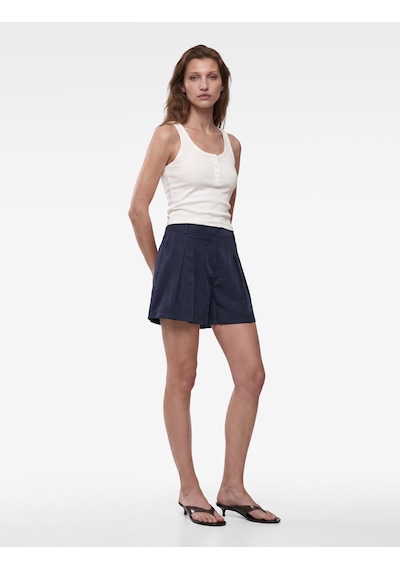 Koton Slim Fit Viskon U Yaka Kolsuz Düğmeli Spor Atlet Ekru 6sak30276nk