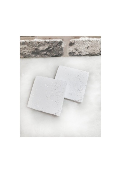 El Yapımı Dekoratif Beton Bardak Altlığı,beyaz Beton Bardak Altlığı 2 Li Set. Diğer