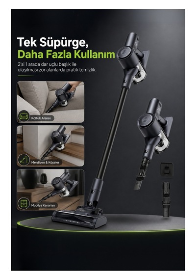 Pirantech ES-98 170 W Kablosuz Dikey Süpürge